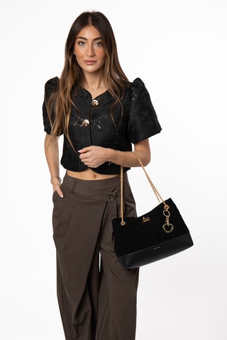 Sac à main en cuir Faulia - Noir