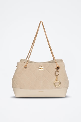 Sac à main en cuir Faulia - Beige