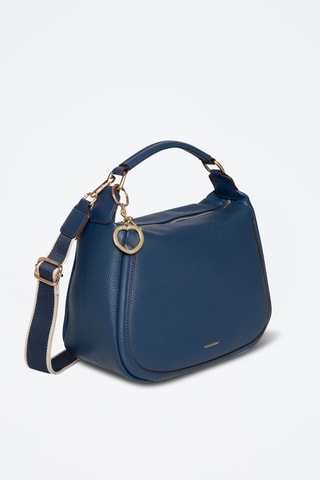 Sac à main en cuir Ziani - Bleu marine