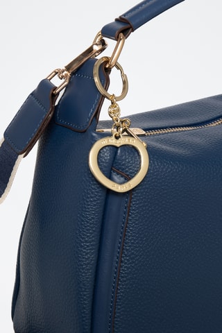 Sac à main en cuir Ziani - Bleu marine