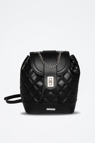 Sac à dos en cuir Swiny - Noir