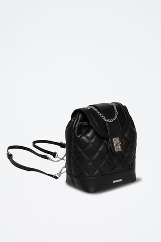 Sac à dos en cuir Swiny - Noir