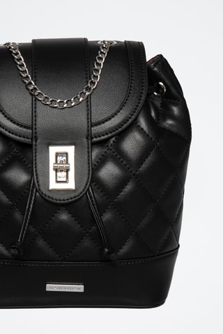 Sac à dos en cuir Swiny - Noir