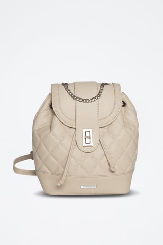 Sac à dos en cuir Swiny - Beige