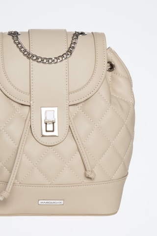 Sac à dos en cuir Swiny - Beige