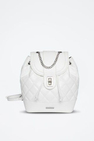 Sac à dos en cuir Swiny - Blanc