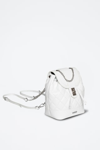 Sac à dos en cuir Swiny - Blanc