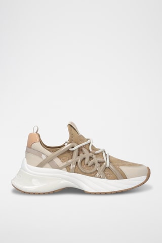 Zapatillas de piel de cuña - Rosa