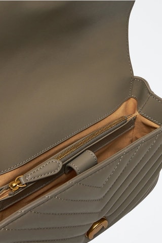 Bandolera de piel napa - Gris