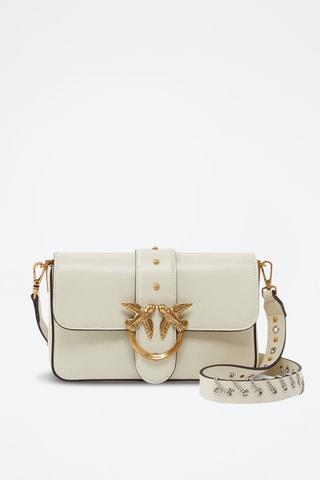 Bolso de piel Love Slouchy Mini - Blanco