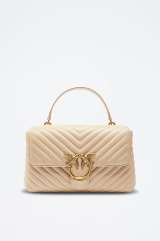 Bandolera de piel Love Puff Classic - Beige