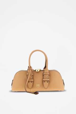 Bolso de piel Escape Baguette Small - Beige oscuro