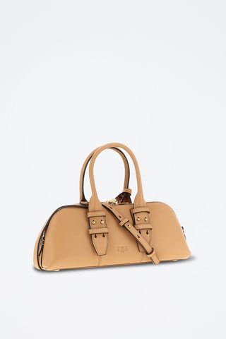 Bolso de piel Escape Baguette Small - Beige oscuro