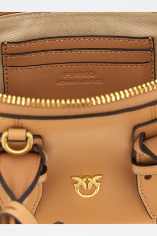 Bolso de piel Escape Baguette Small - Beige oscuro