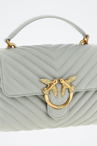 Bolso de piel Love Puff Mini - Gris