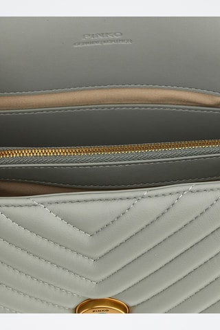 Bolso de piel Love Puff Mini - Gris