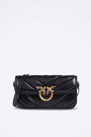 Bolso de piel Love Box Horizontal - Negro