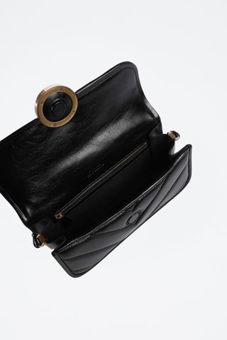 Bolso de piel Love Box Horizontal - Negro