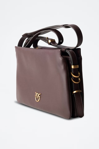 Bandolera de piel Triplet Vitello Morbido Mini - Burdeos