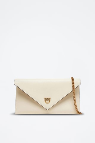 Bolso de mano de piel Flat Mini - Blanco