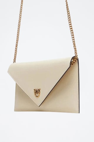 Bolso de mano de piel Flat Mini - Blanco