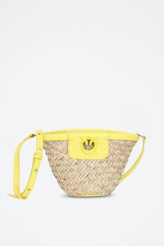 Bolso shopper Love Summer - Beige y amarillo