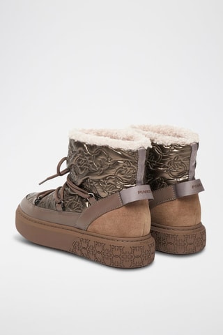 Botines forrados Yoko - Marrón - Marrón y blanco