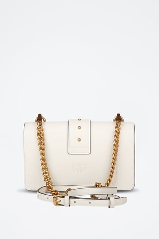 Bandolera de piel Love One Mini - Blanco