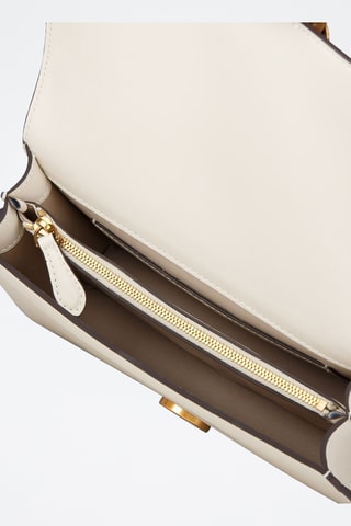 Bandolera de piel Love One Mini - Blanco