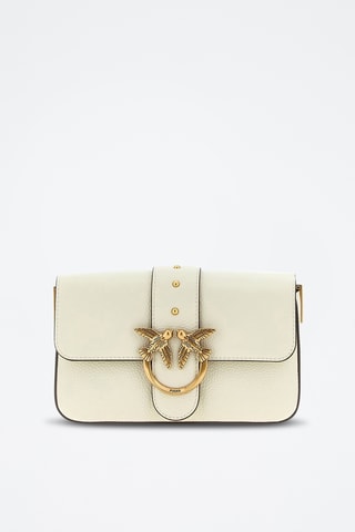 Bandolera de piel Love One Mini - Blanco