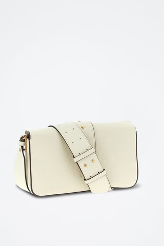 Bandolera de piel Love One Mini - Blanco