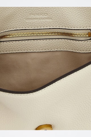 Bandolera de piel Love One Mini - Blanco