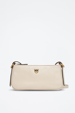 Bolso de piel Half Moon Bgauette Mini - Blanco