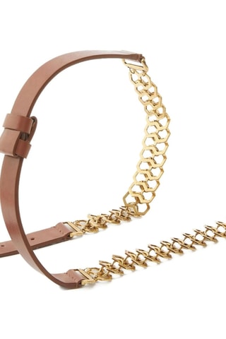 Cinturón de piel - Marrón