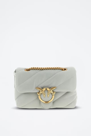 Bandolera de piel Love Puff Mini - Gris