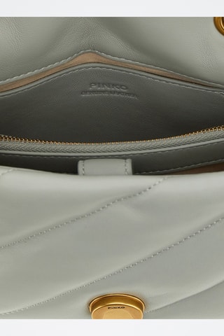 Bandolera de piel Love Puff Mini - Gris