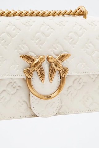 Bandolera de piel Love One Mini - Blanco - Blanco