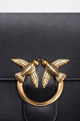 Bolso de piel bovina Love One - Negro