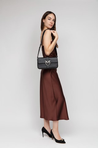 Bandolera de piel - Negro - Negro