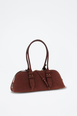 Bolso bowling de piel - Burdeos