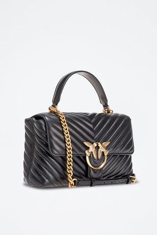 Bolso de piel Love Lady Puff - Negro