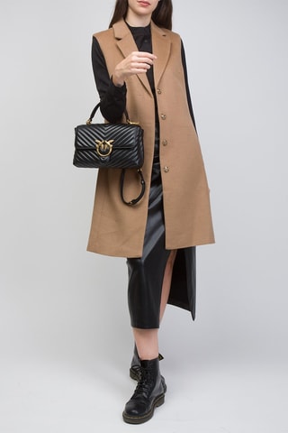 Bolso de piel Love Lady Puff - Negro