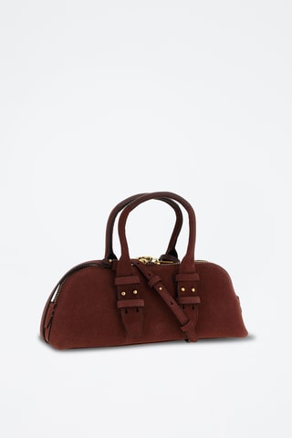 Bolso bowling de piel - Burdeos