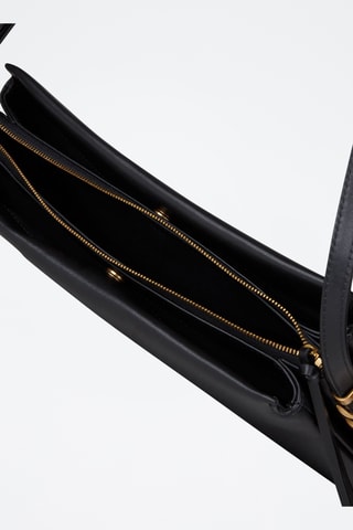 Bandolera de piel - Negro