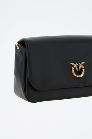 Bandolera de piel - Negro