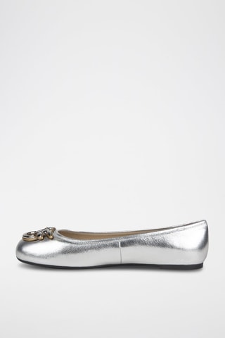 Bailarinas de piel caprina - Plateado - Plateado