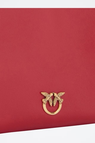 Bandolera de piel Triplet Vitello Morbido Mini - Rojo