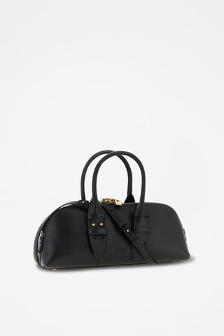 Bolso de piel Escape Baguette Small - Negro