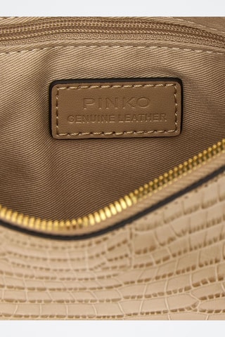 Bandolera de piel Flat Mini - Beige