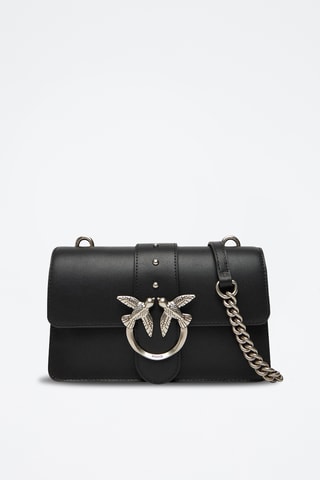 Bandolera de piel Love One Mini - Negro